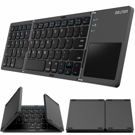 DELTON KB75 Portable Foldable Computer Keyboard for Phones, Tablets, Laptops, Game Consoles DKBF75